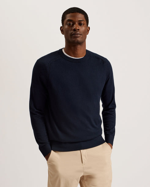 TIVOL-Knitwear-Ls Regular Silk Blend Crew Neck- Ted Baker Romania